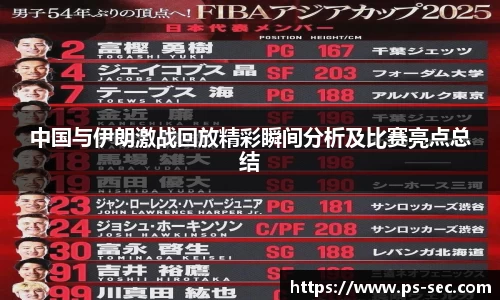 中国与伊朗激战回放精彩瞬间分析及比赛亮点总结